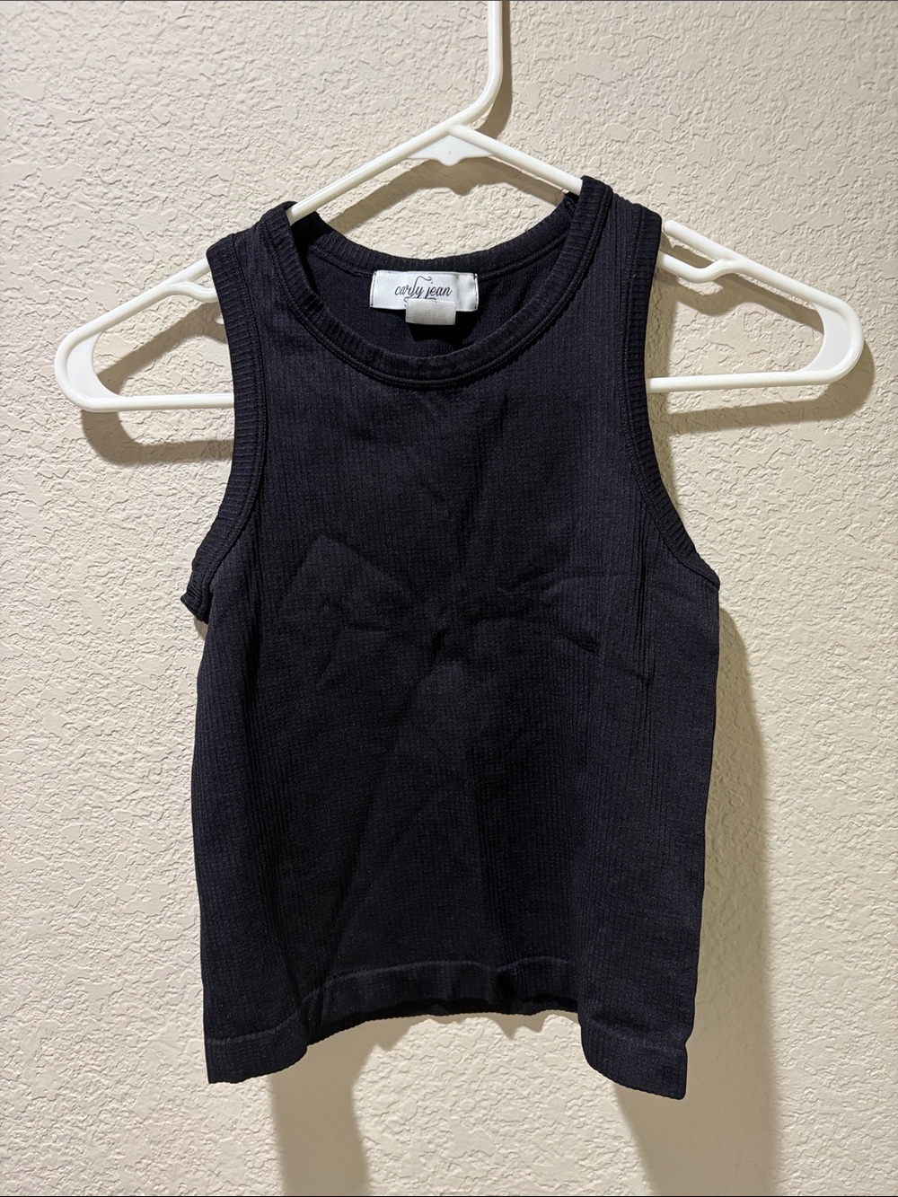 CJLA Black Ribbed Tank Top